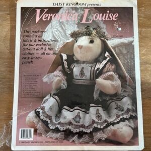 Vintage 1990 Daisy Kingdom Veronica Louise Cut & Sew Rabbit Doll 9805 Fabric M